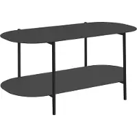 DOMUS Siliam-Salontafel - 1-plank - Zwart Metaal