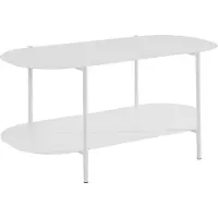 DOMUS Siliam-Salontafel - 1-plank - Wit Metaal