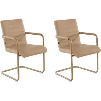 DOMUS Elise-Fauteuil - 2 Pack - Crème PU