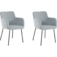 DOMUS Jolie-Eetkamerstoel - Set van 2 - Grijs Teddy
