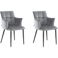 Notio Living Marcia-Eetkamerstoel - Set van 2 - Lichtgrijs