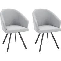 Loft 24 Barry-Stoel - Grijs - Set van 2