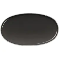 Asa selection Ovaal Bord Semana Caviar Anthracite 28,5 x 16 cm