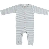 Babys Only gestreepte boxpak lichtblauw/off white Jongens/Meisjes Katoen Ronde hals - maat 62