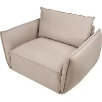 Beliani KUNES - Fauteuil - Taupe - Polyester