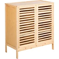 Beliani MIDWOOD - Schoenenkast - Lichtbruin - Bamboe
