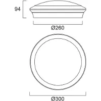 Sylvania LED Plafonniere Ø300mm | 16.5W 3000K/4000K 2000Lm | 830/840 IP54 | START Surface