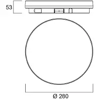Sylvania LED Plafonniere Ø280mm | 18W 3000K/4000K 1900Lm | 830/840 IP54 | Start Surface