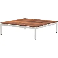 Houe Bijzettafel Buiten Level Coffee Table Thermo Ash Muted White 81 x 81 cm