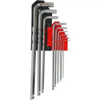 AWTOOLS Inbussleutelset 9-delige kegelbeker AW35016