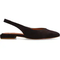 Manfield Bruine suède slingbacks | Maat 40