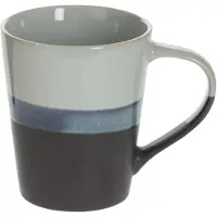 Secret De Gourmet Koffiemokken Lagune - 1x stuks - Keramiek - grijs/blauw - 360 ml - 9 x 10 cm