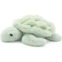 Baby Mix pluche schildpad knuffel 26 cm groen - Knuffeldier