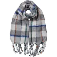 Clayre & Eef Wintersjaal Dames 50x200 cm Grijs Synthetisch
