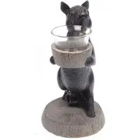 MEA Varken staand met theelichthouder 11,5x21cm