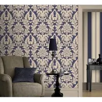 Rasch Blauw goud barok behang burlington 280227