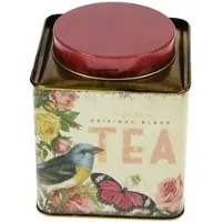 MEA Blik tea vogel Nostalgia 12,5x10,5x10,5cm