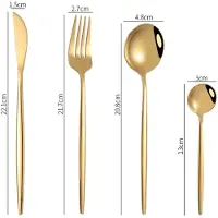Cheffinger Bestekset - 24-delig - Goud - Voor 6 Personen