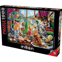 Educa Anatolische puzzel - Katjes en aquarium - 1000 stukjes