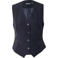 Pieces Gilet 'PCBOZZY' nachtblauw / wit