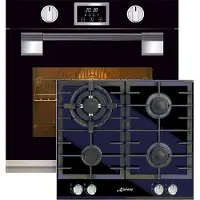 Kaiser - Inbouwoven - EH 6338 s - gaskookplaat - KCG 6380 - pyrolytische oven - 11 functies - kookplaat - 60cm