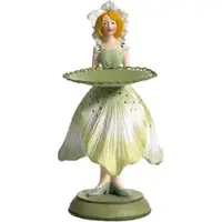 MEA Kerstroos meisje kaarsenhouder lichtgroen 8x7,5x16cm