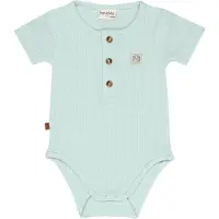 Frogs and Dogs - Wafel Romper SS | Cloud Blue - Katoen - Maat 62
