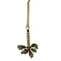 MEA Hanger Kaars met hulst 3,8x1x5,6cm