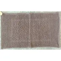 MEA Badmat Jacquard ruitje warm grey 75x120cm