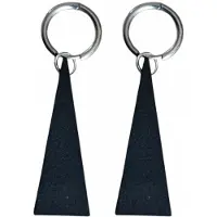 Charme Bijoux Oorbellen- Saheli- Hout- zwart- Zilverkleur -