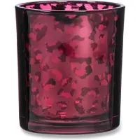 Blokker theelichthouder leopard roze 10cm