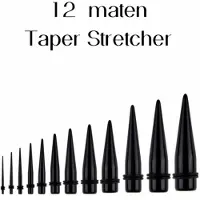 Charme Bijoux 12 maten Taper stretcher 1.6 mm- 16 mm -