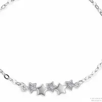 Charme Bijoux Zilver -armband-sterretjes -