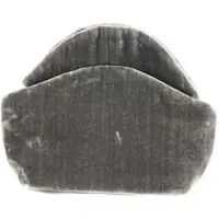 MEA Toilettasje fluweel grijs 15,5x4,5x12cm