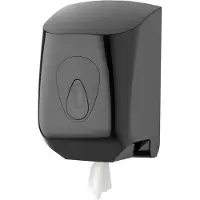 Plastiqline PQBMidiC poetsroldispenser midi kunststof zwart wandmontage (3337)