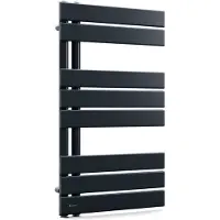 Blumfeldt Badheizkörper - 320 W Wandmontierter Handtuchheizkörper Met Zij-aansluiting, Modern Staal-Design, Handdoekhouder Voor Badkamers & Kantoren, 45x80 cm, Antraciet