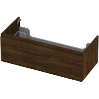 Ink Onderkast 1 lade greeploos met houten keerlijst 100 cm x 45 cm x 35 cm Koper eiken 1257550