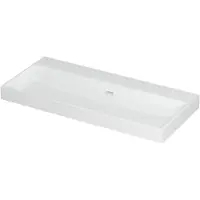 Ink Wastafel urban porselein zonder kraangat 100 cmx45 cmx8 cm glans wit 0201041