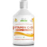 Swedish Nutra Vitamin C + D3 en Zinc - Vloeibaar Veganistisch - Boost jouw immuunsysteem - Voedingssupplement als drank