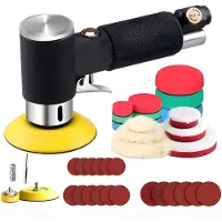 Dd Poetsmachine - Poetsmachine Polijstmachine - Poetsmachine Excentrisch - Inclusief 15 Polijstschijven - Compact Formaat - 5 Opzetstukken