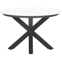 Garden Impressions Lowland Tuintafel Venice White dia. 120 cm