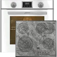 Gurari - Inbouwoven - EH 6326 W - elektrische oven - Elektrische kookplaat - 1-voudige telescoopgeleider - 79L - incl. lektrische kookplaat - KCT 6715 F Era - 60 cm