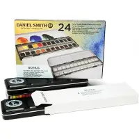 Daniel Smith Waterverf Professionele Kwaliteit 24 Kleuren - Watercolour Half Pan Box with 24 Pans