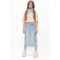 Retour Jeans T-shirt zalm Roze Meisjes Stretchkatoen Ronde hals Backprint - maat 116