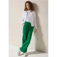 Cecil Dames Wide Legs mousseline broek - Groen - XXL