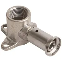 Henco pers muurplaat messing 1/2"x16mm lang