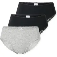 Schiesser Slip 'Modern Multipacks' grijs gemêleerd / zwart