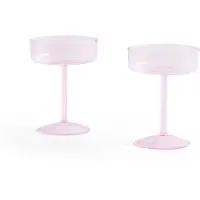 HAY Tint Champagnecoupe Pak Van 2 Roze - Wijnglazen Borosilicaatglas Pink - AD110-A668-AF07