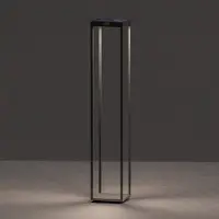 KLEWE LED lamp op zonne-energie RADIA MEGA, antraciet, 110 cm, aluminium IP65 MEGA, zwart, Aluminium, Modern, Solar buitenverlichting