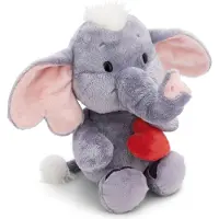 Nici Elephant With Magnet Heart Teddy 23 Cm Grijs Kinderen
